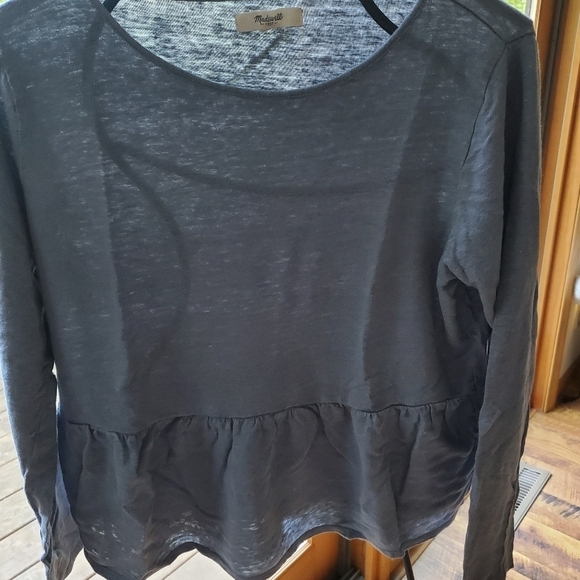 Madewell Blue Babydoll Sz. M Top - Picture 3 of 10